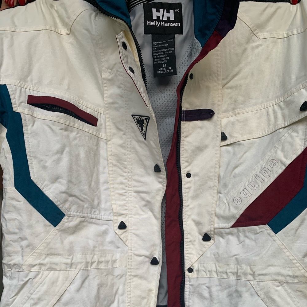 Helly Hansen White Winter Skiing Jacket Size Med - image 5